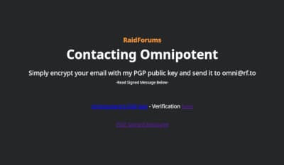 A screenshot of Omnipotent's website 